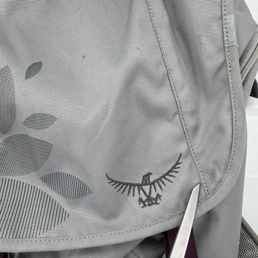 Osprey Flap Jill Pack Backpack Gray Purple Laptop Sleeve Hiking Travel